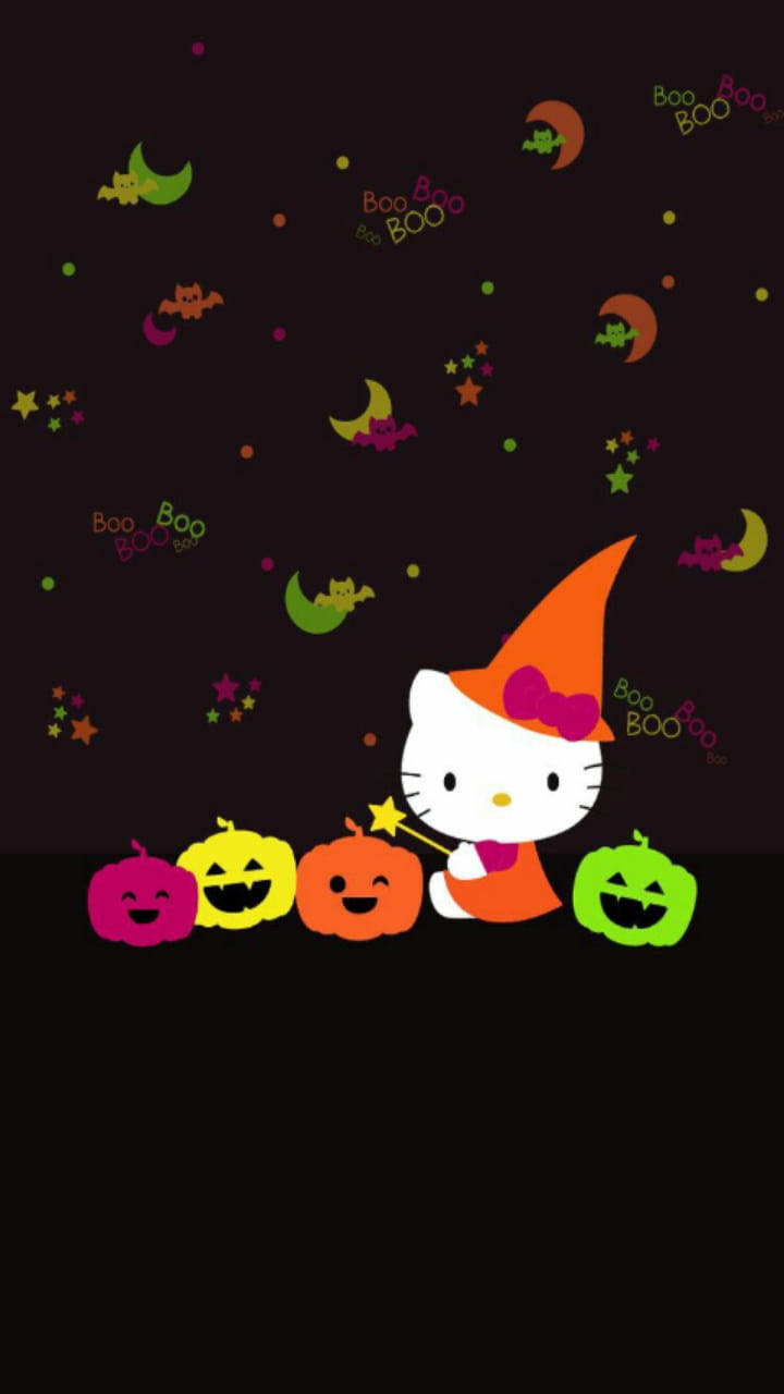 かわいいハロウィン ブラック ハローキティ 壁紙