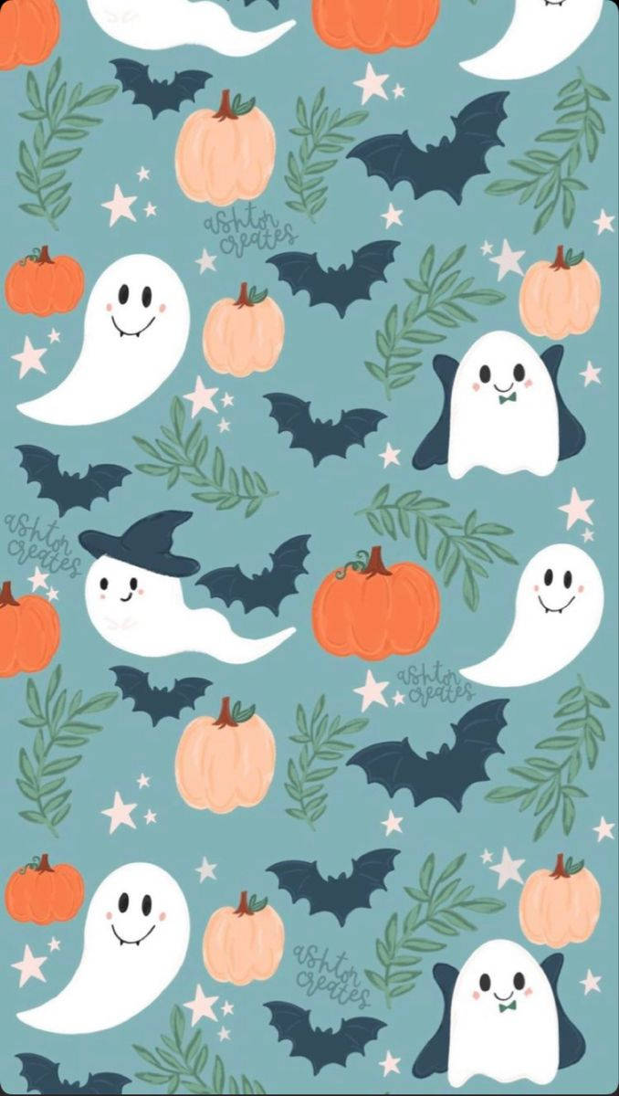 かわいいハロウィンiPhoneの不気味なシンボル 壁紙