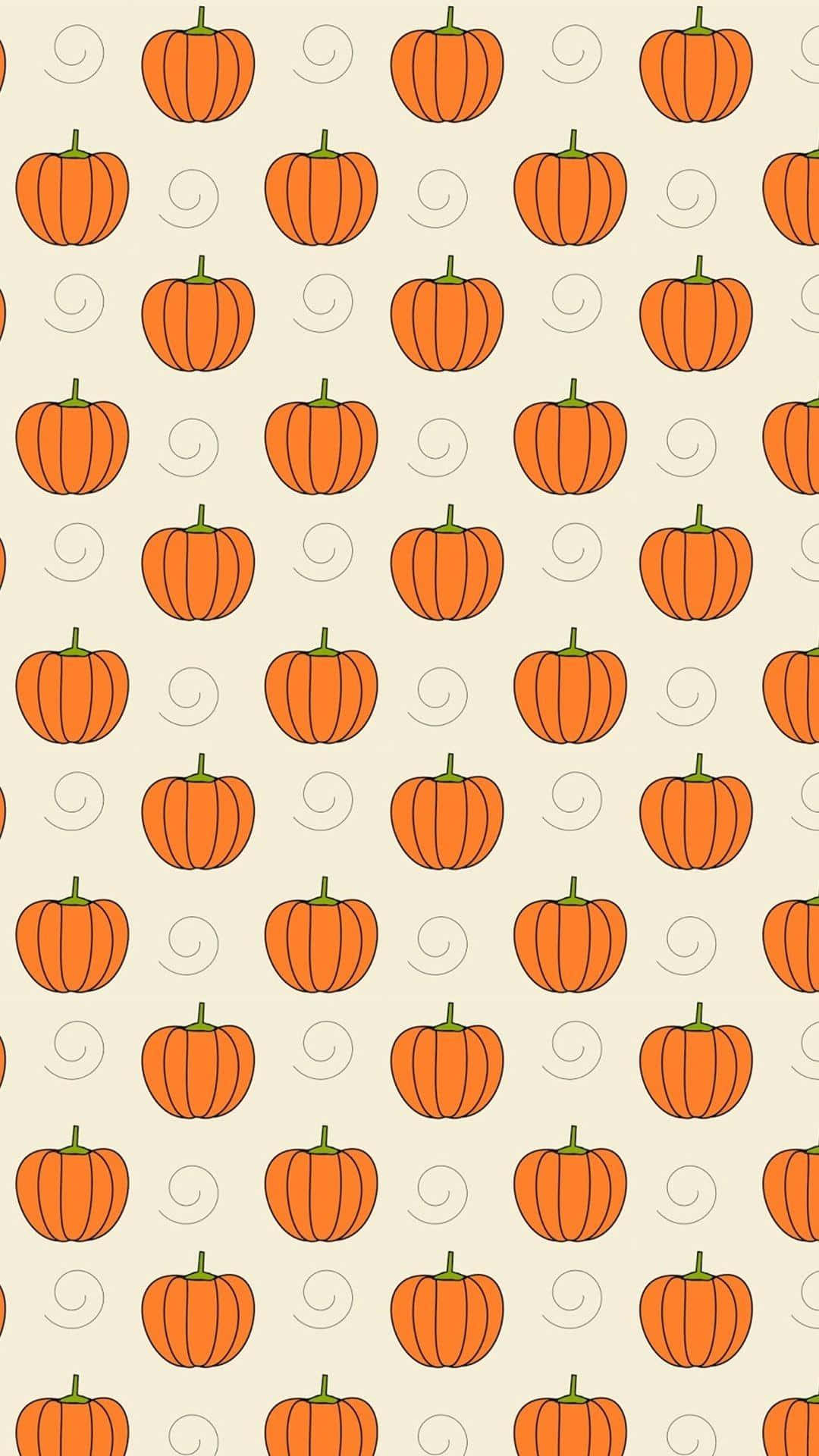 かわいいハロウィンかぼちゃのパターン 壁紙
