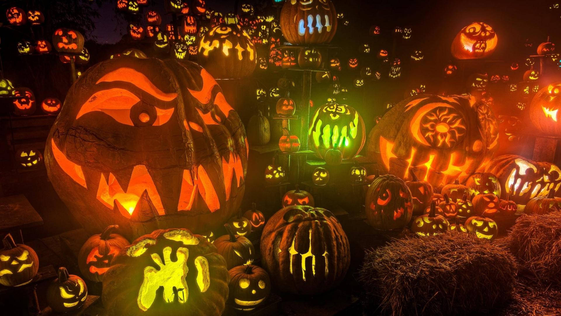 かわいいハロウィンのジャック・オー・ランタン 壁紙