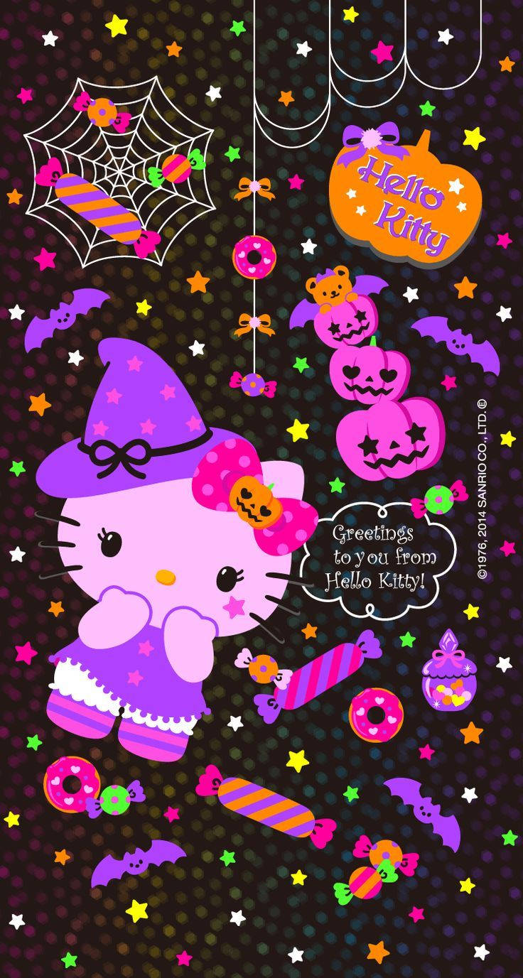 かわいいハロウィンのハローキティ 壁紙