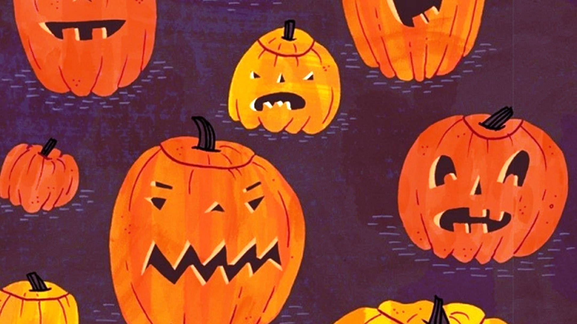 かわいいハロウィンの不気味なカボチャ 壁紙