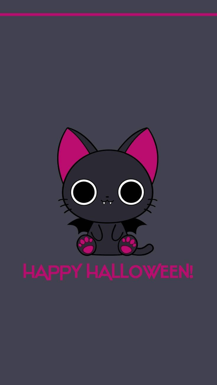 かわいいハロウィンの不気味な猫 壁紙