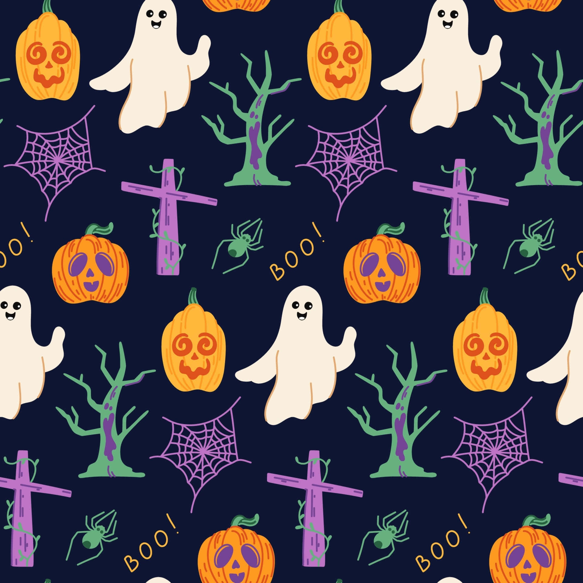かわいいハロウィンの背景 壁紙
