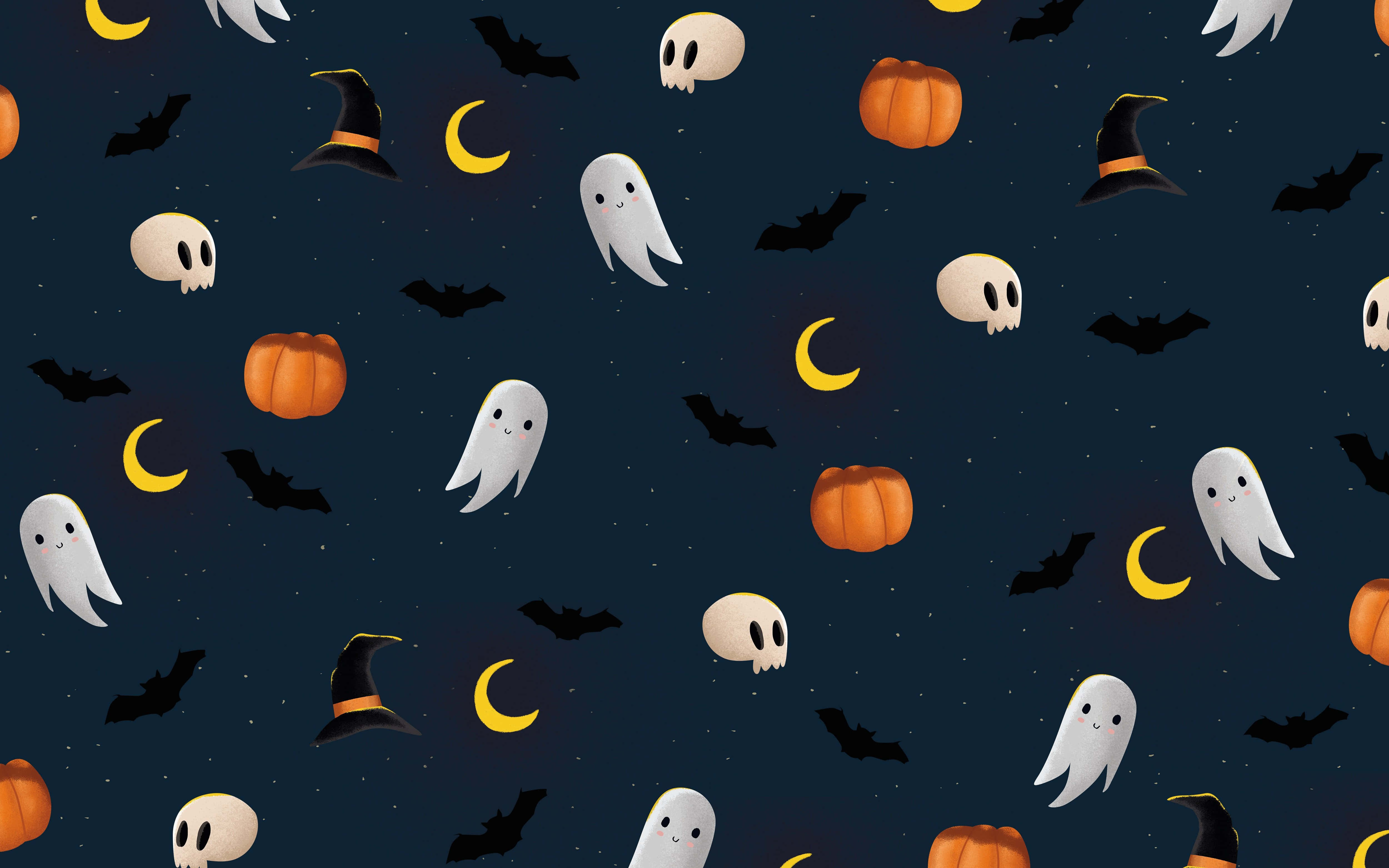 かわいいハロウィンの背景 壁紙