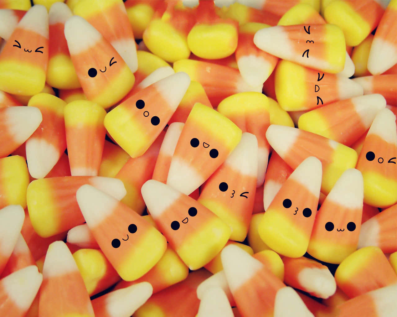 かわいいハロウィンキャンディの淡い色合い 壁紙