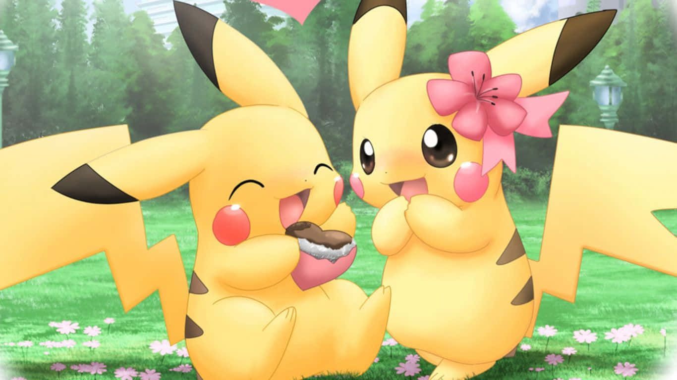 かわいいバレンタイン ポケモン ピカチュウとピカラ 壁紙
