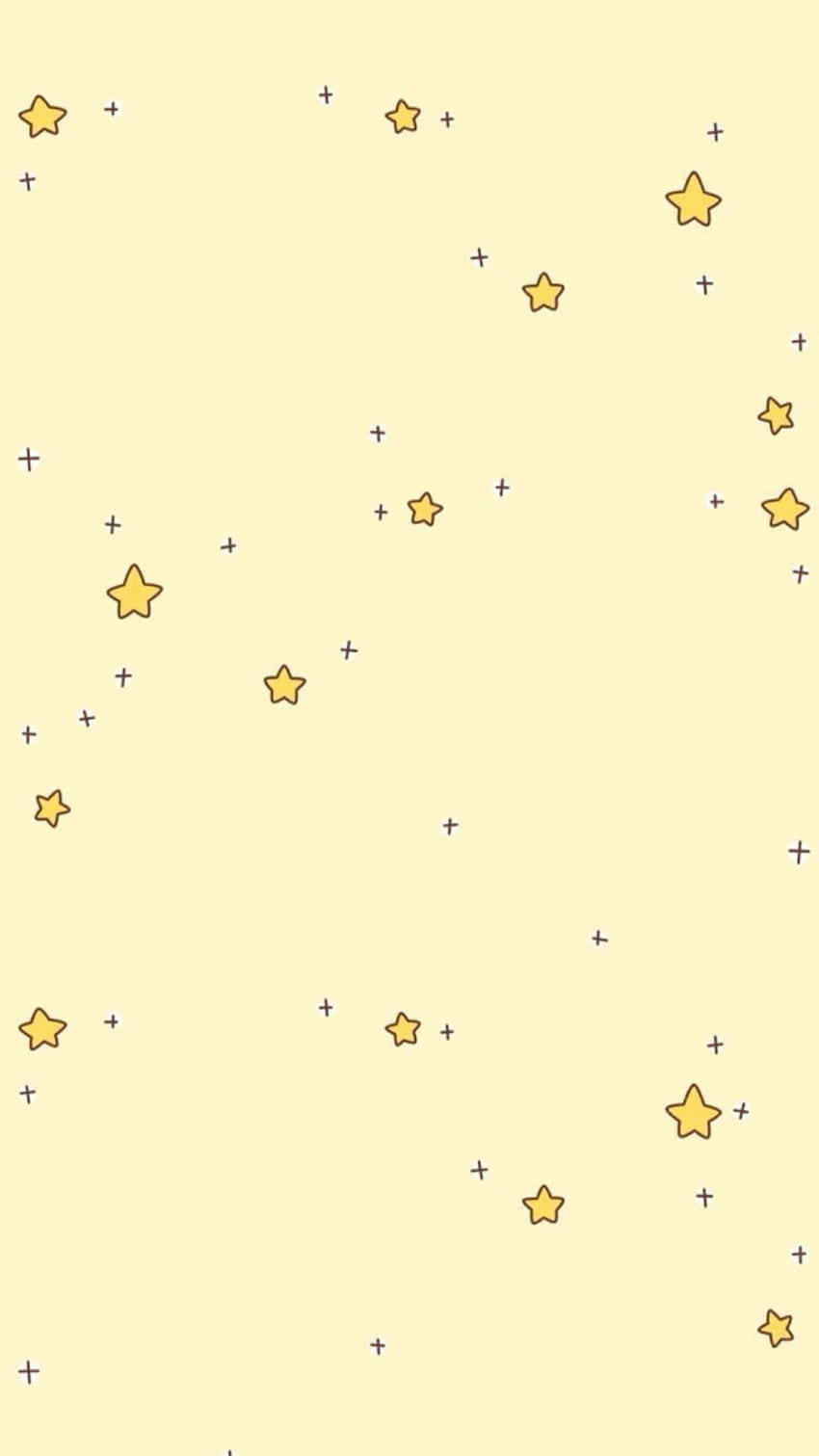 かわいいパステルイエローの小さな星 壁紙
