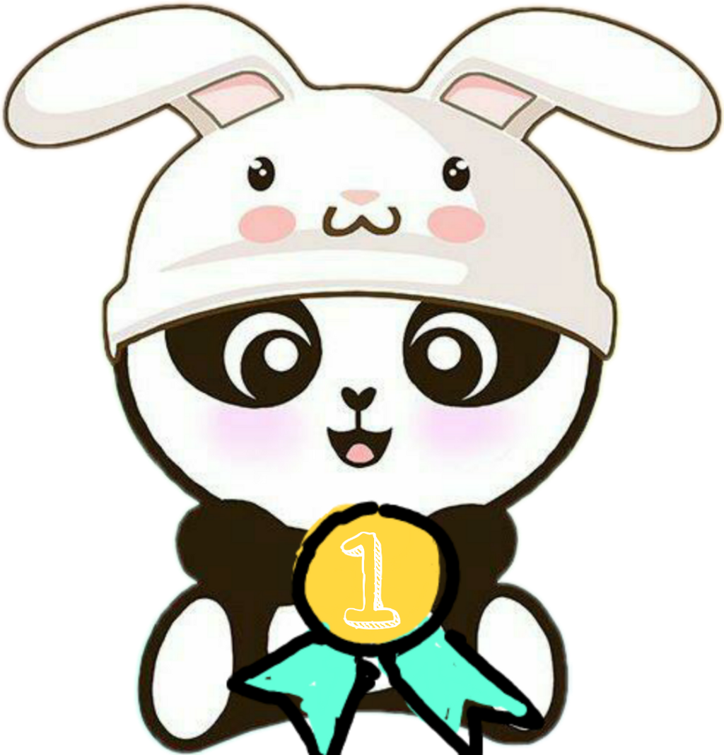 かわいいパンダのうさぎ帽子チャンピオン 壁紙