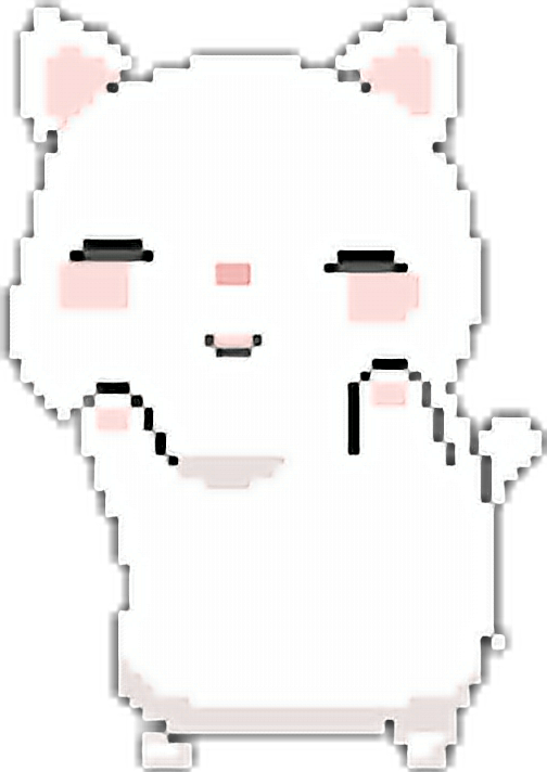 かわいいピクセルアートの猫 壁紙