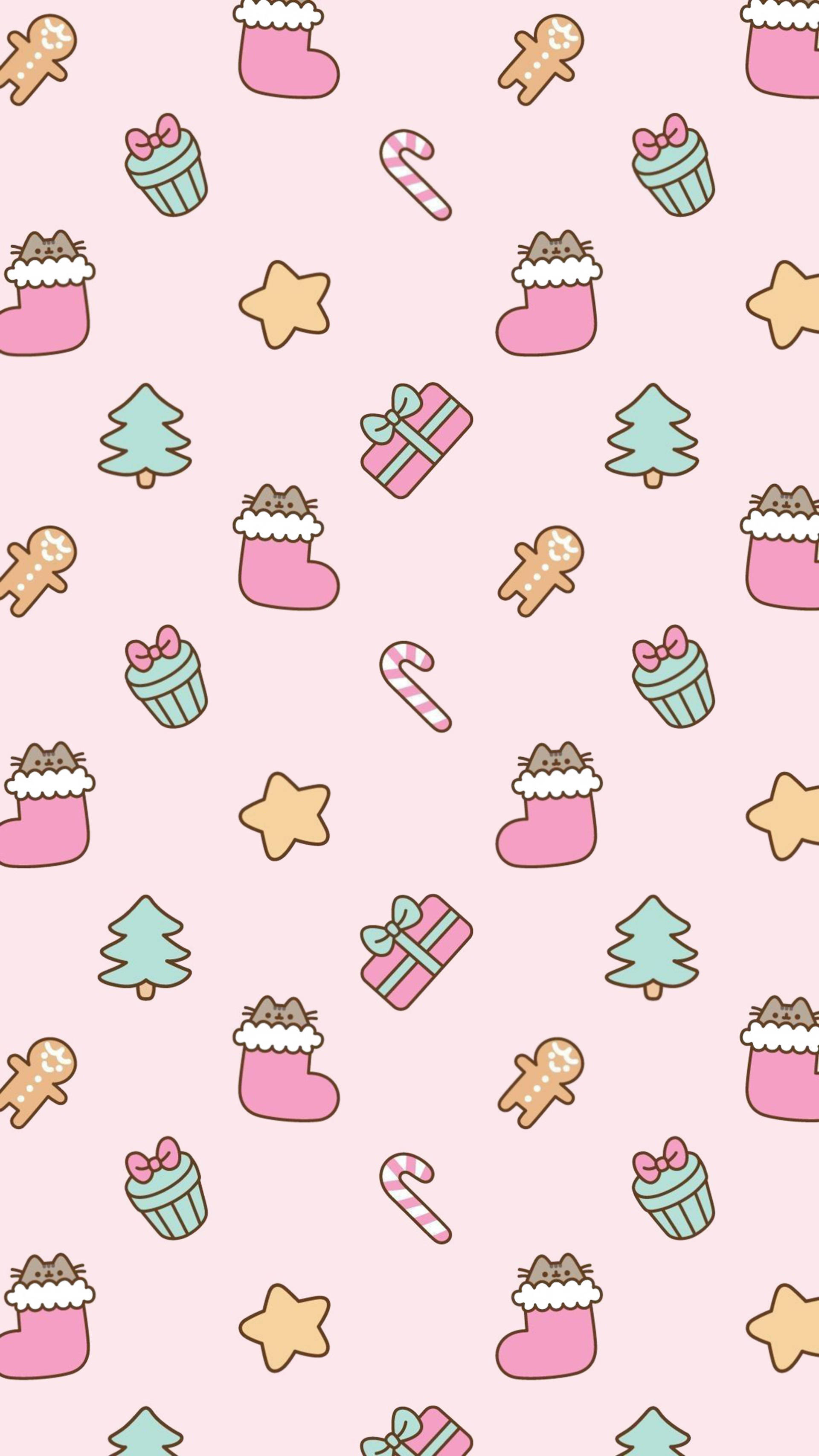 かわいいピンクのクリスマスエステティック 壁紙