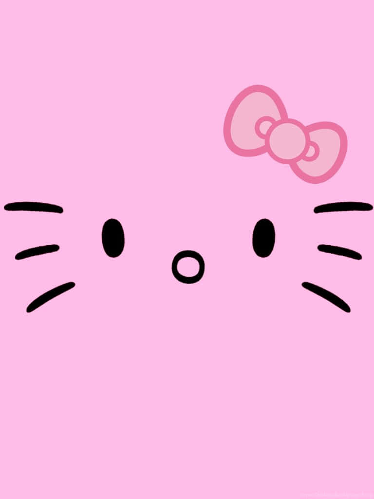 かわいいピンクのハローキティのイラスト 壁紙