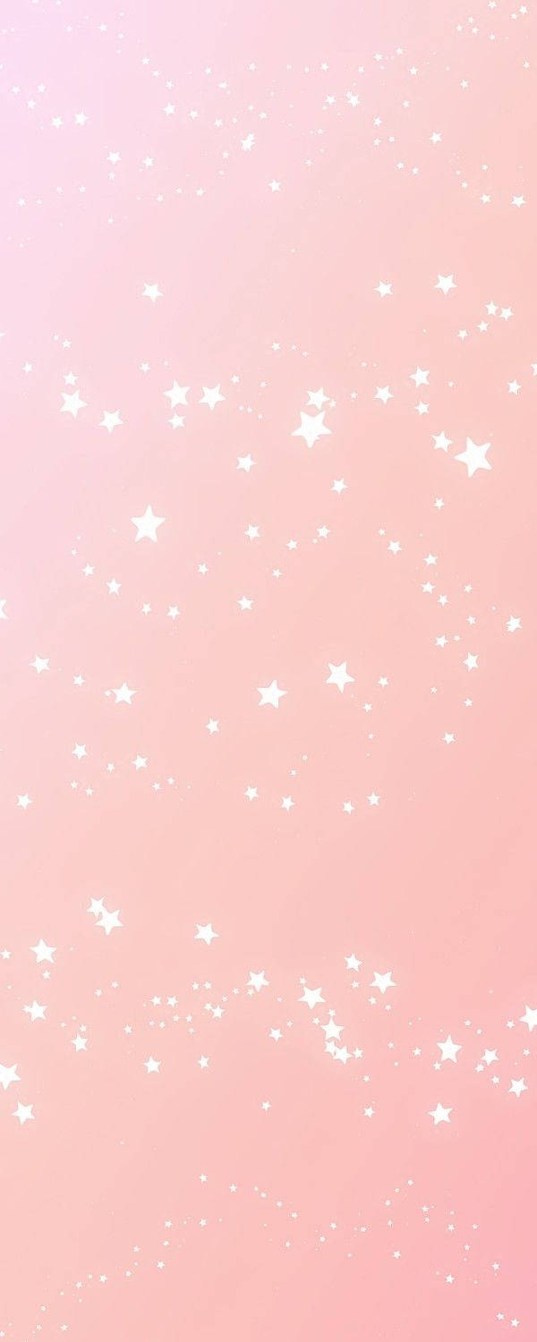 かわいいピンクの背景に星 壁紙