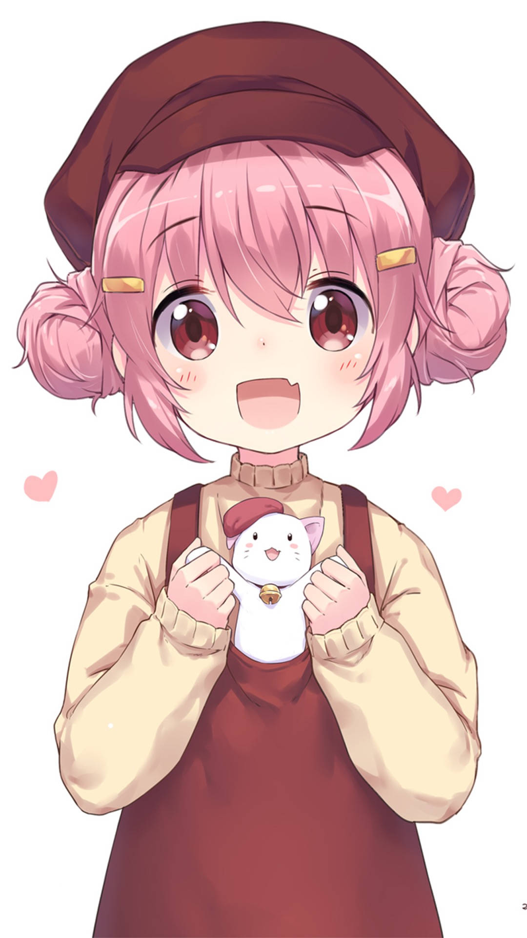 かわいいピンク髪のアニメキャラ 壁紙