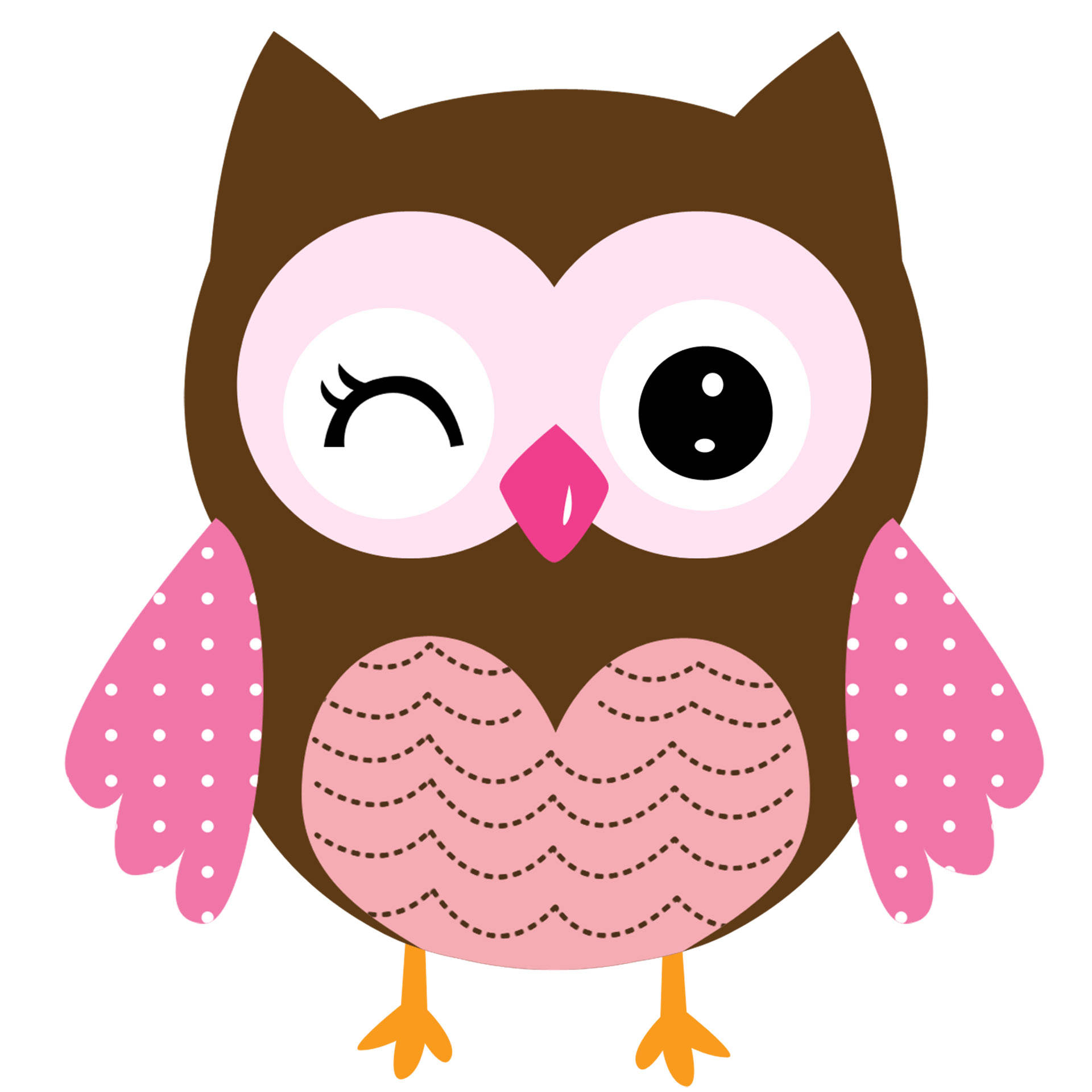 かわいいフクロウのウインクアート 壁紙
