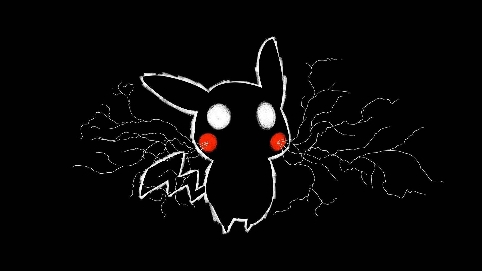 かわいいブラックピカチュウ 壁紙