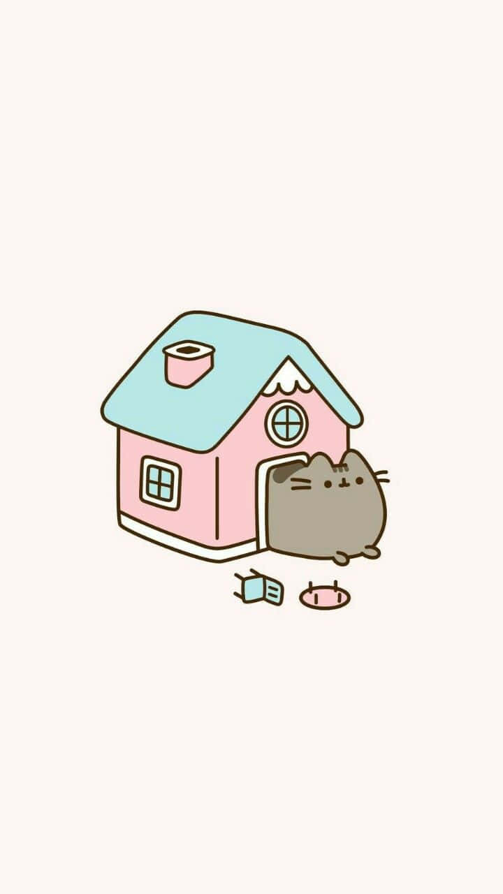 かわいいプシーンのお家 壁紙