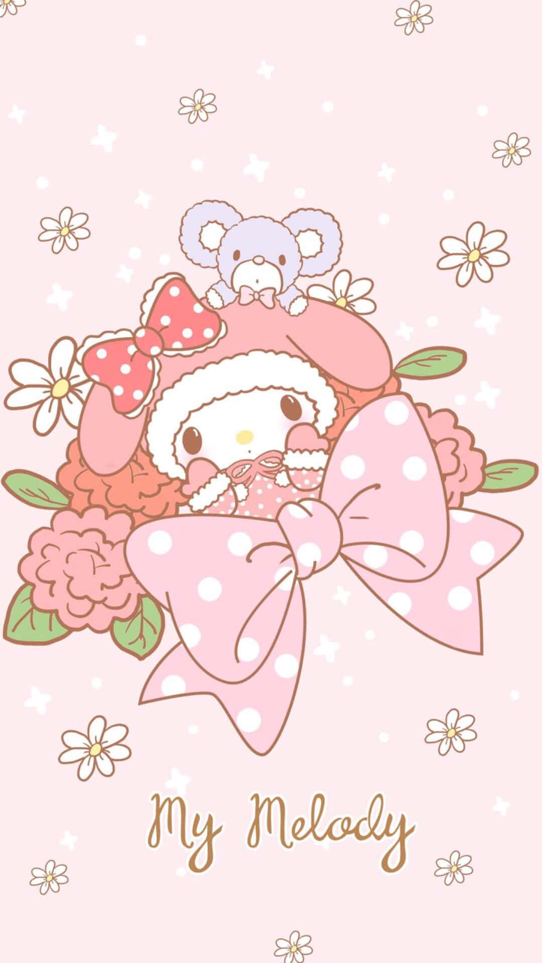 かわいいマイメロディの花束 壁紙