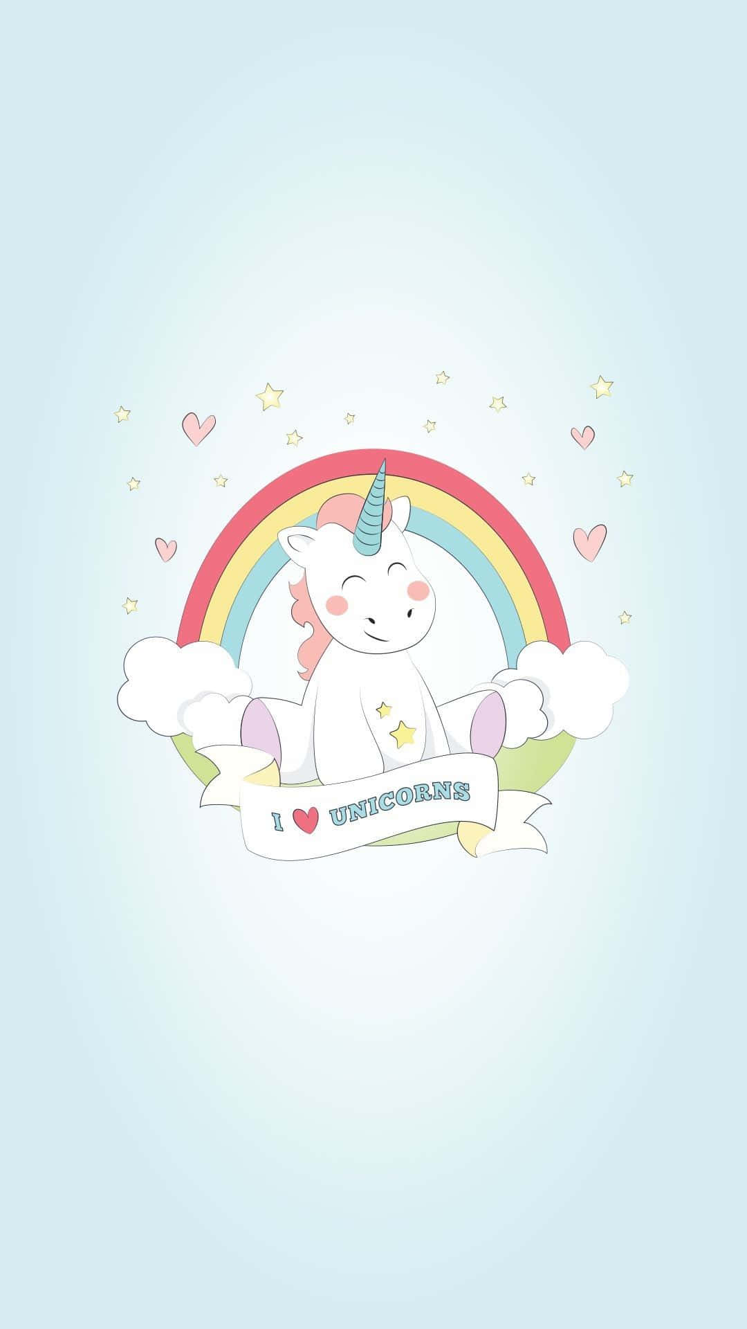 かわいいユニコーン アイラブユニコーン イラストアート画像 壁紙