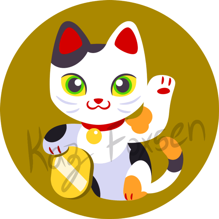 かわいい招き猫イラスト 壁紙
