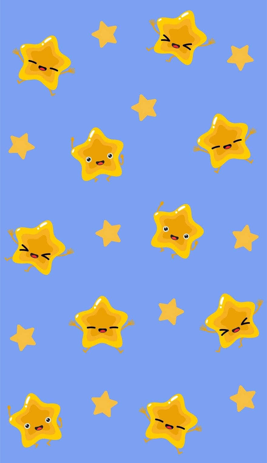 かわいい星 笑顔つき 壁紙