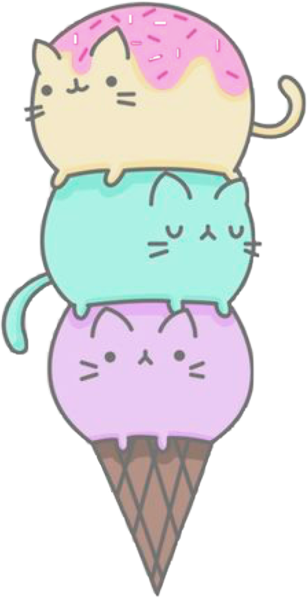 かわいい猫のアイスクリームスタック 壁紙
