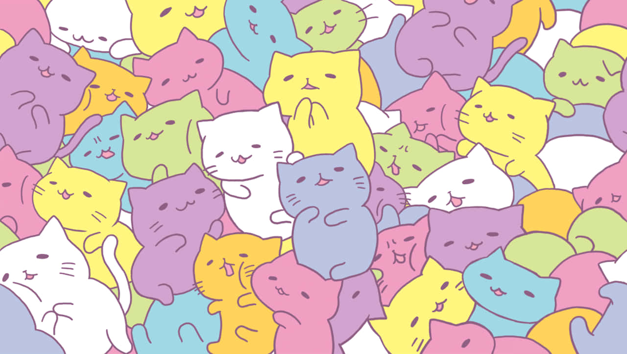 かわいい猫の山 壁紙