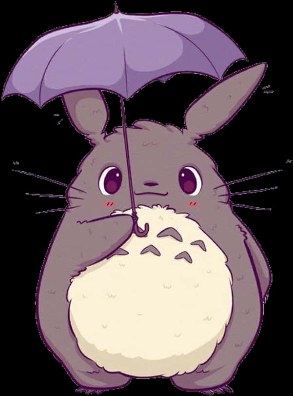 かわいい生き物と傘 壁紙