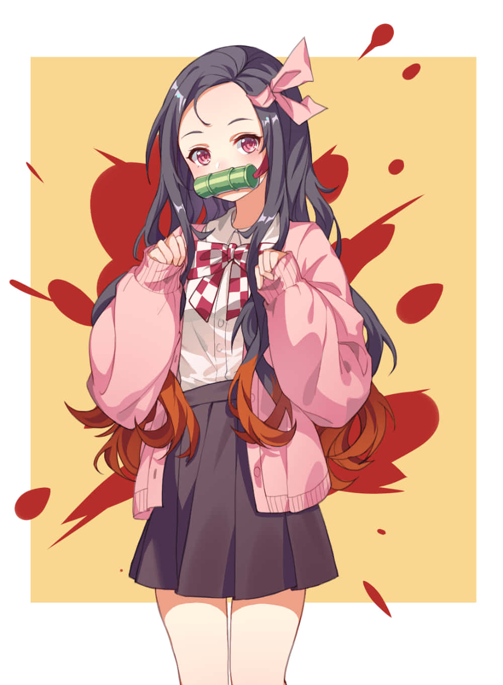 かわいい竈門禰豆子の美しいイラスト