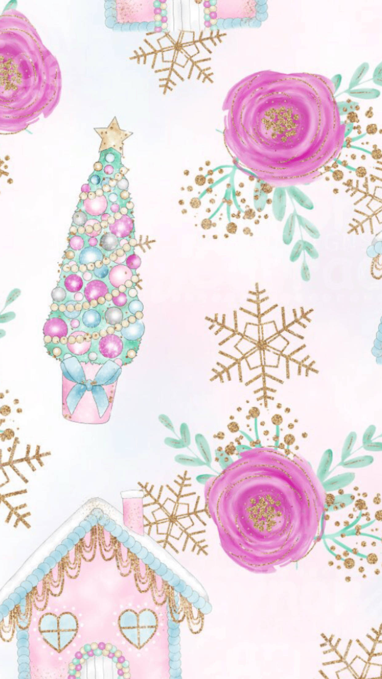 かわいい美しいクリスマスカード 壁紙