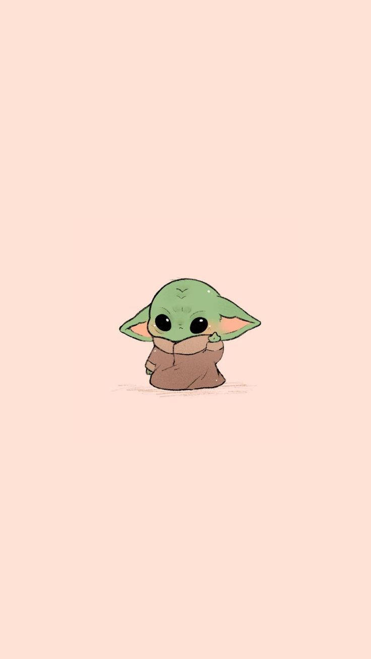 かわいい美学のカートゥーン グローグー マンダロリアン — かわいい アート GIF 壁紙