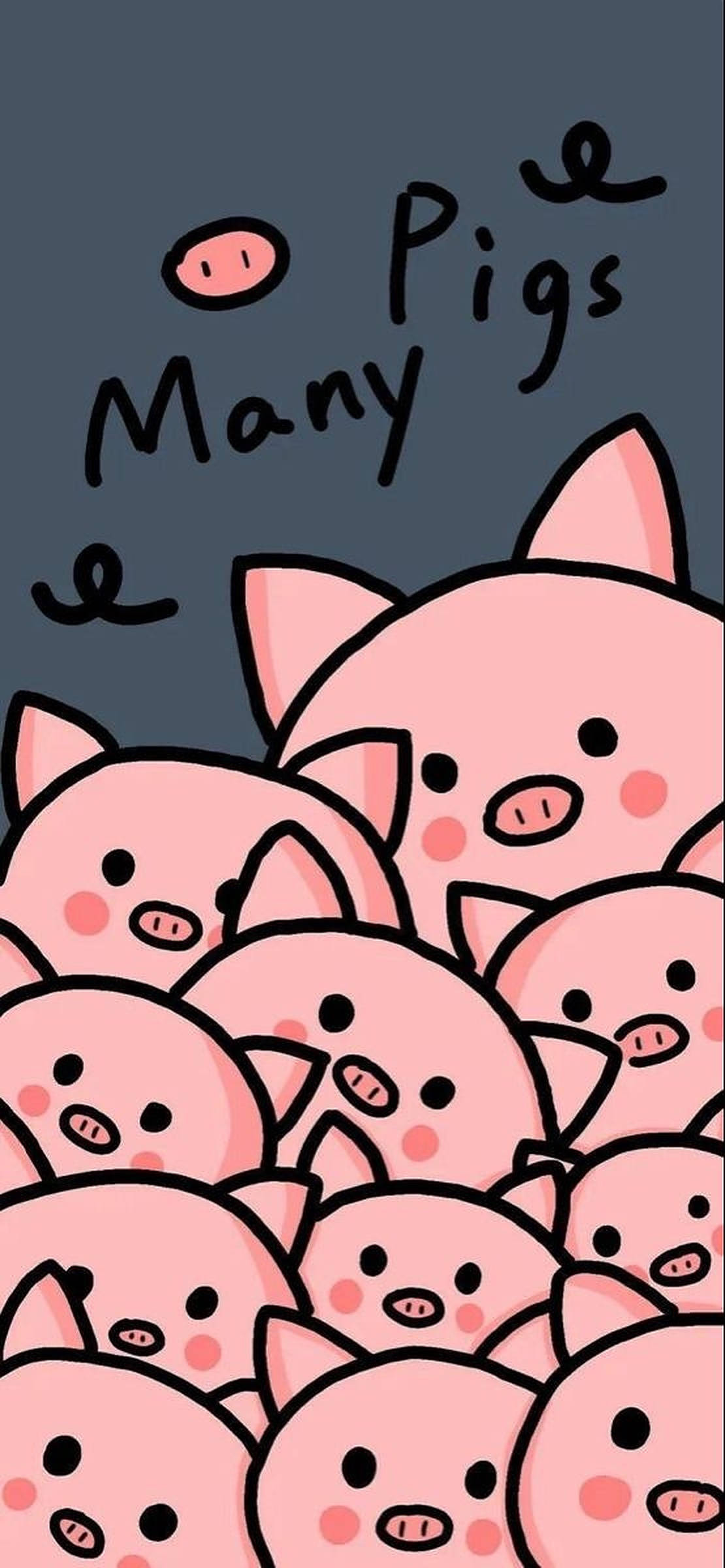 かわいい豚のいたずら書き 壁紙