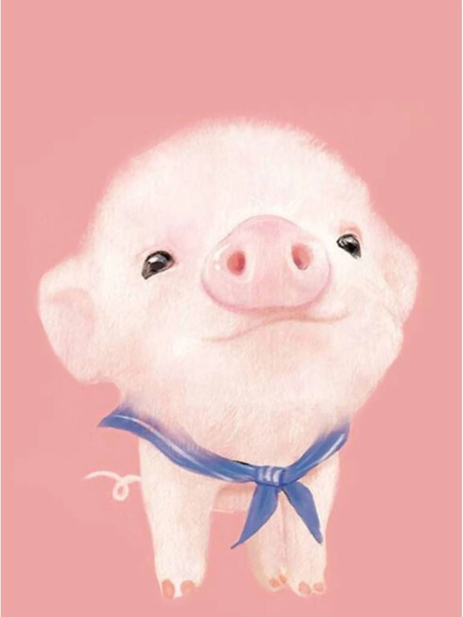 かわいい豚のデジタルペインティング 壁紙