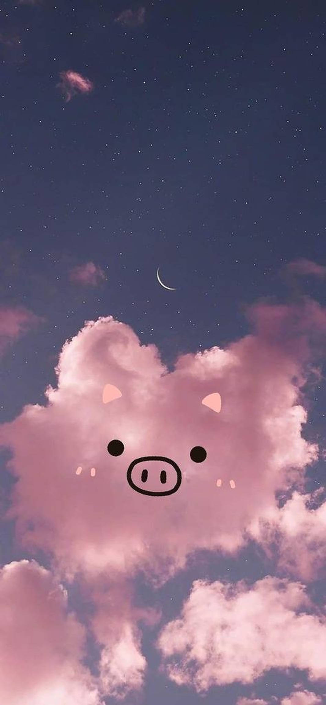 かわいい豚の雲 壁紙