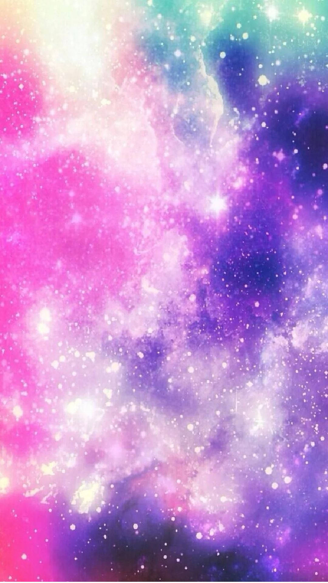 かわいい銀河に輝く星々 壁紙