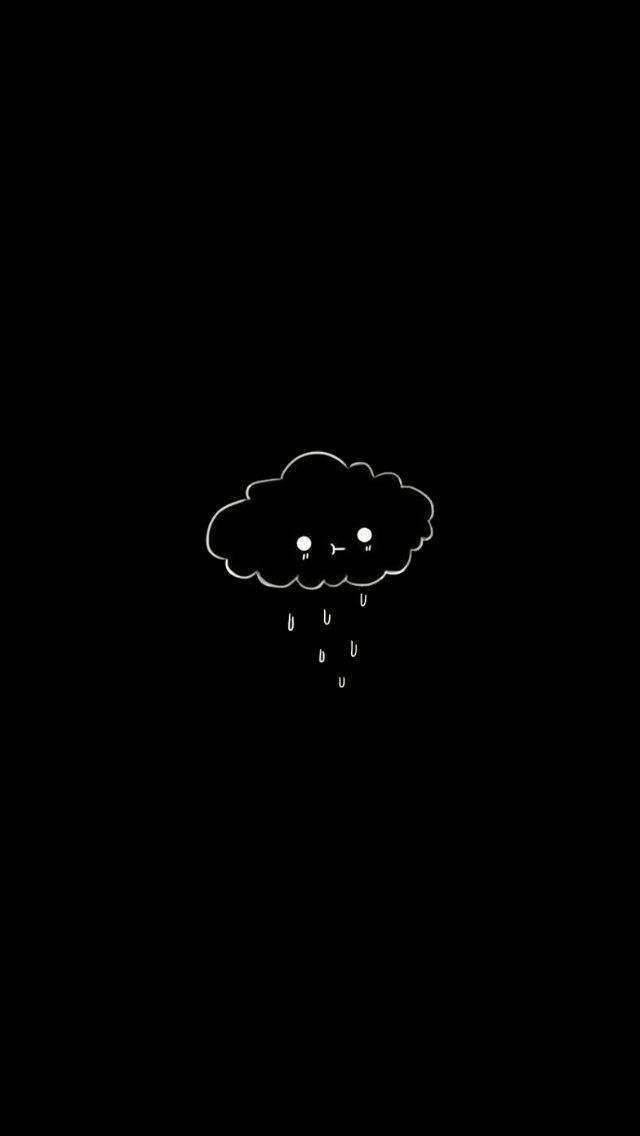 かわいい雲のラインアートがおしゃれな壁紙 壁紙