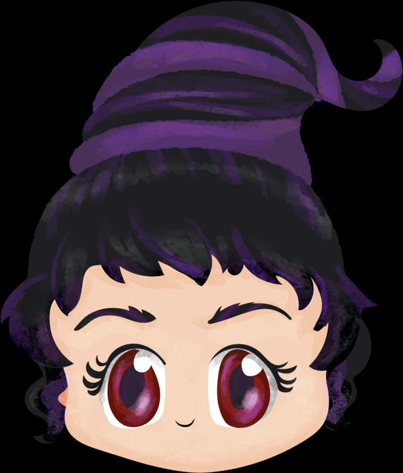 かわいい魔女の漫画キャラクター 壁紙