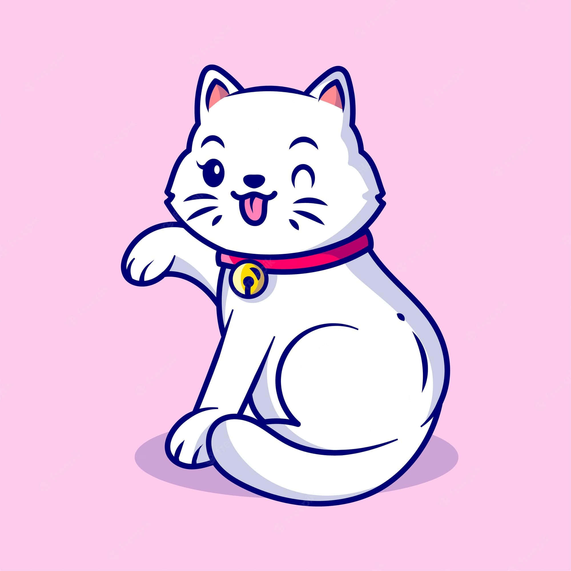 かわいくてクールなカートゥーンキャット！ 壁紙