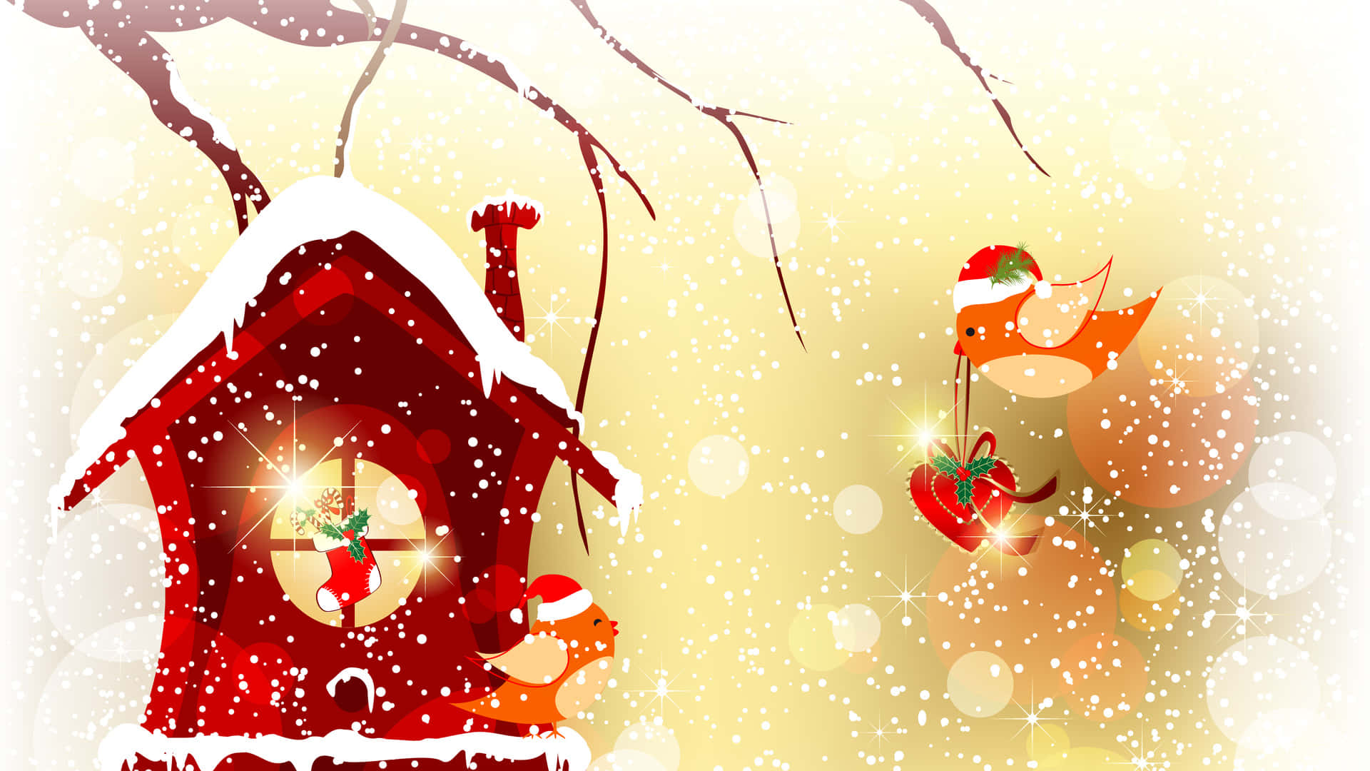 この可愛いクリスマス背景でホリデー気分を盛り上げよう！ 壁紙