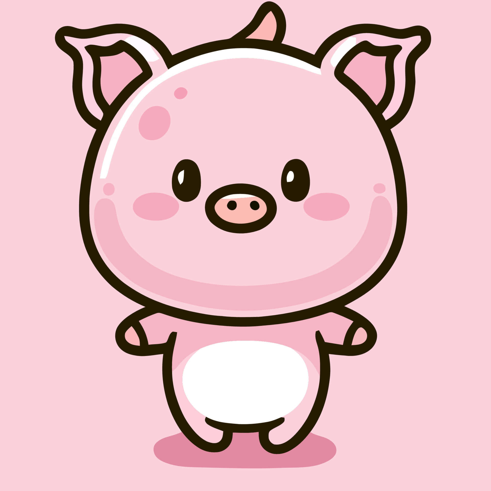 この可愛い子豚は、ぎゅっと抱きしめたくなる！ 壁紙