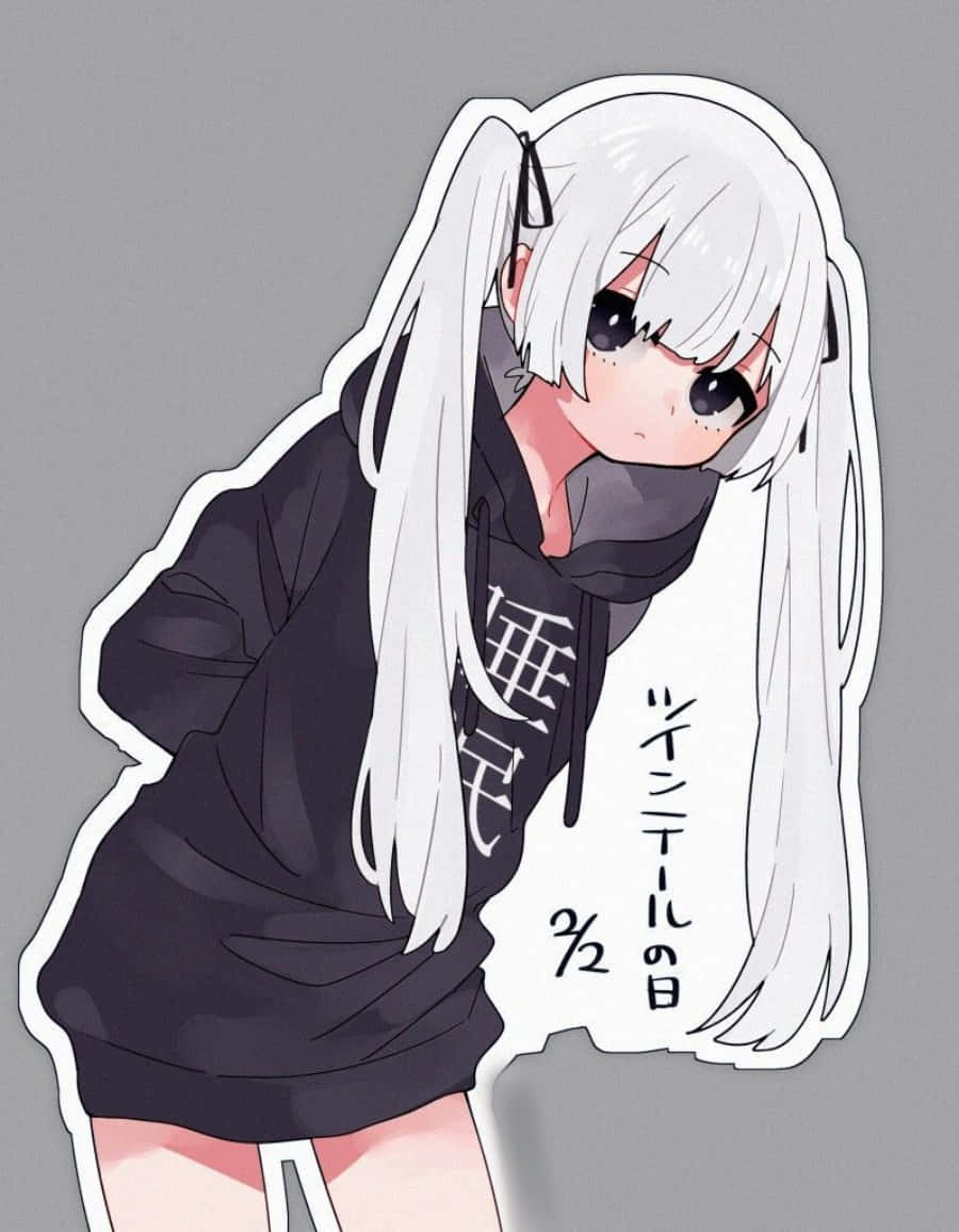 この居心地の良いアニメガールパーカーで寄り添うのが一番 壁紙