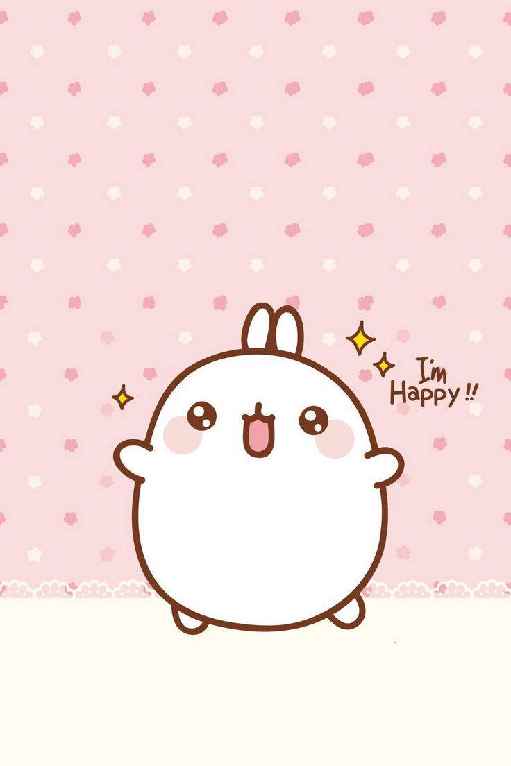 幸せなウサギのモランかわいい壁紙