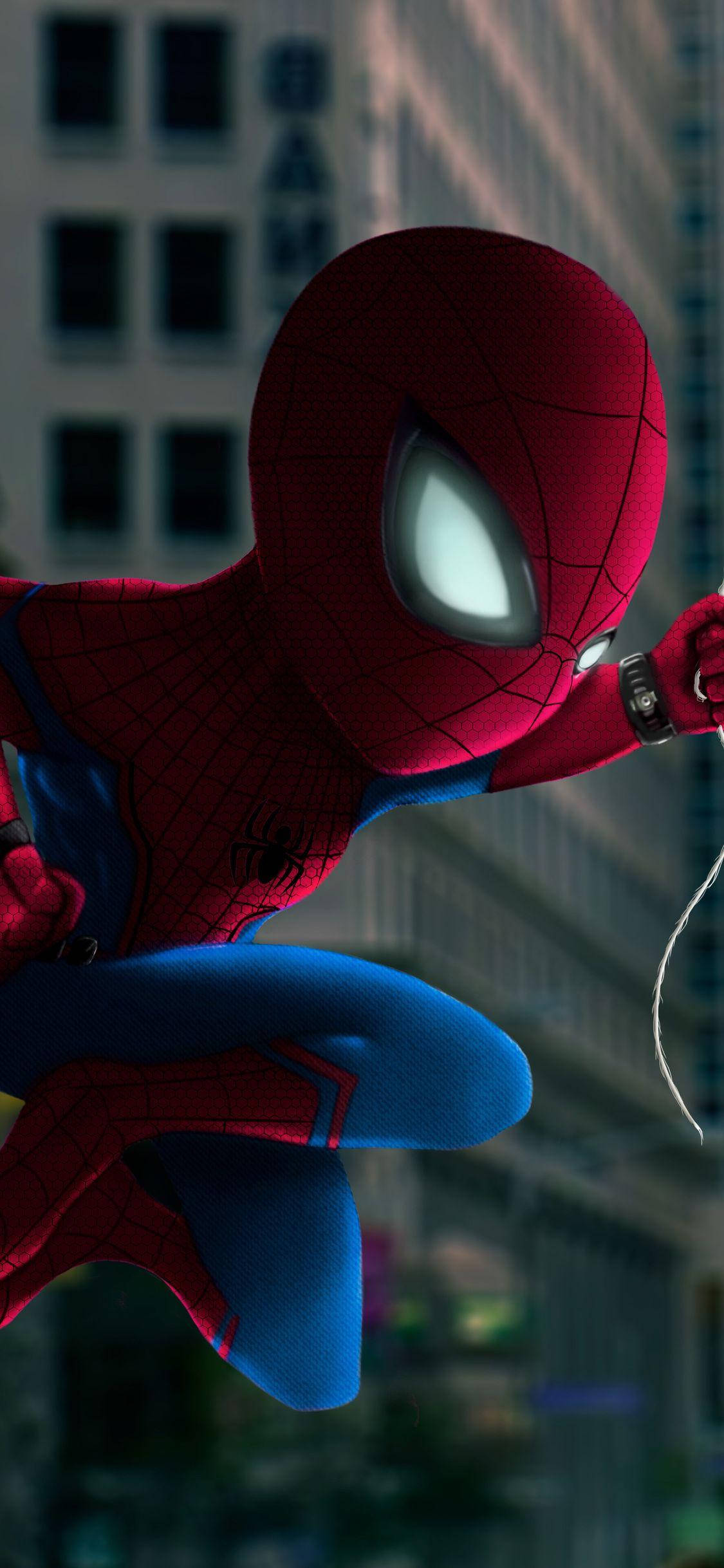 ちびスパイダーマン iPhone 壁紙