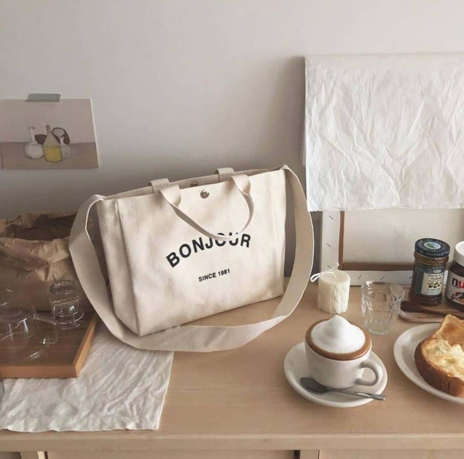 どんな部屋にもスタイルと洗練をもたらすAesthetic Beige 壁紙