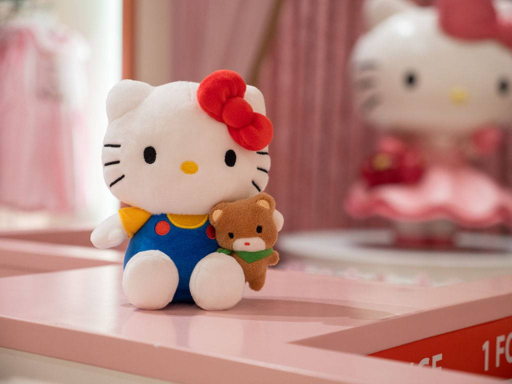 ぬいぐるみ風ハローキティのアイコン 壁紙