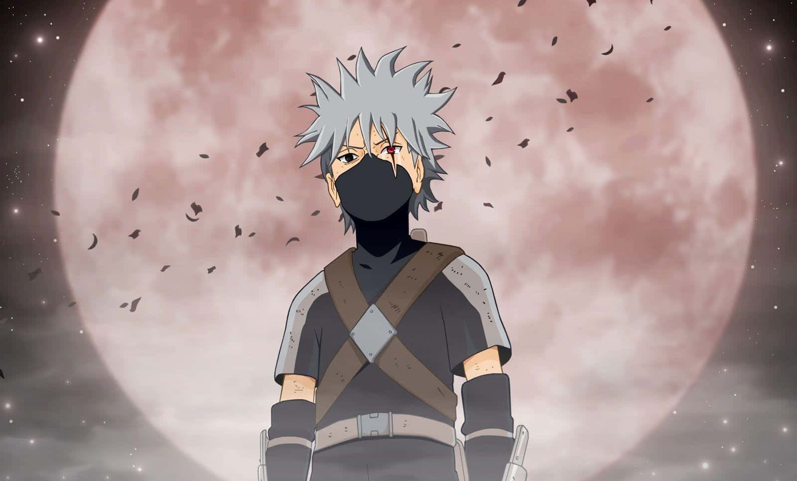 はたけカカシ 少年 満月 壁紙