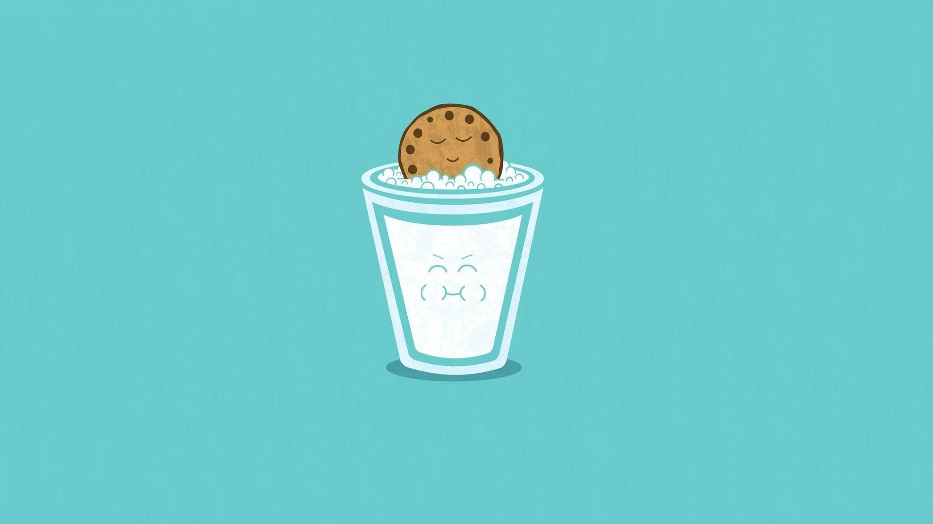 可愛いシンプルなミルクとクッキー — かわいい アート GIF 壁紙