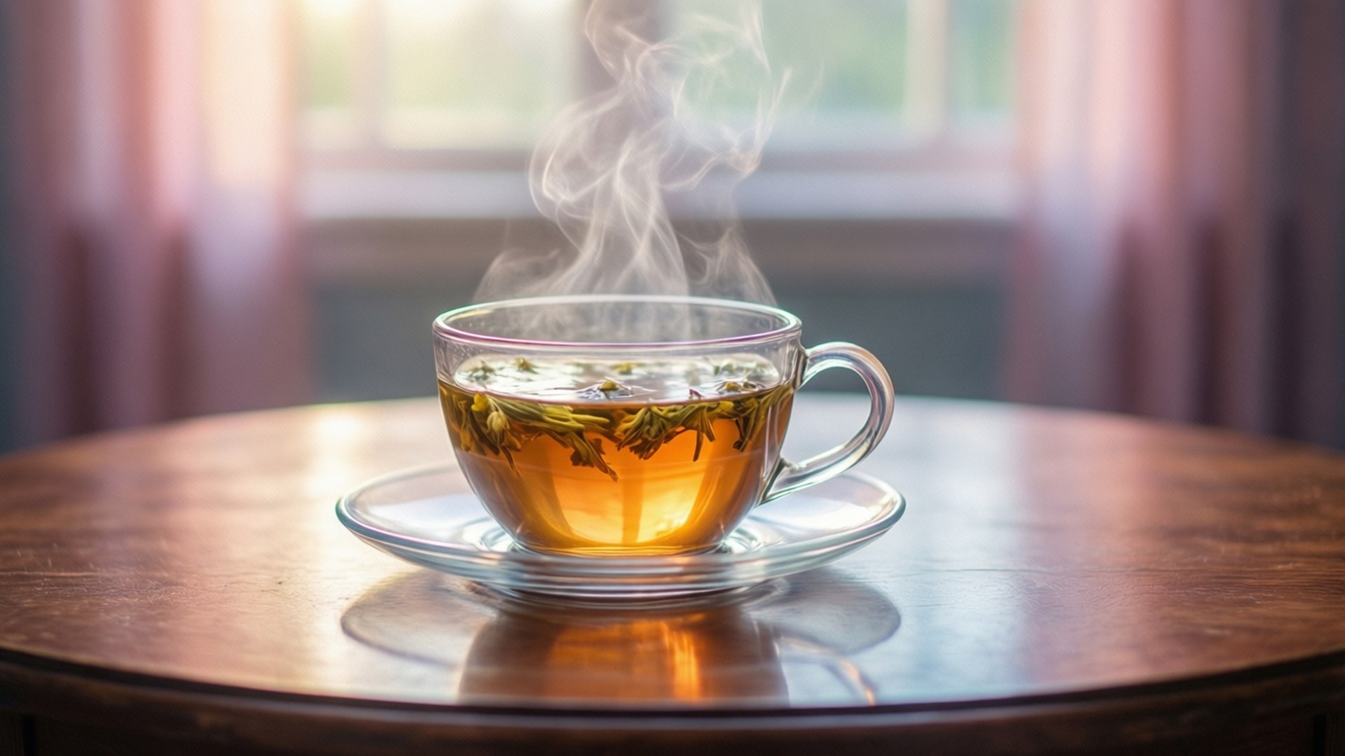 ほっと一息の朝のお茶 壁紙