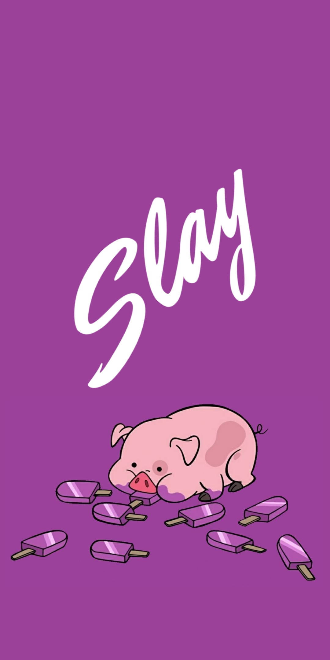 アイスクリームを食べるWaddles 壁紙