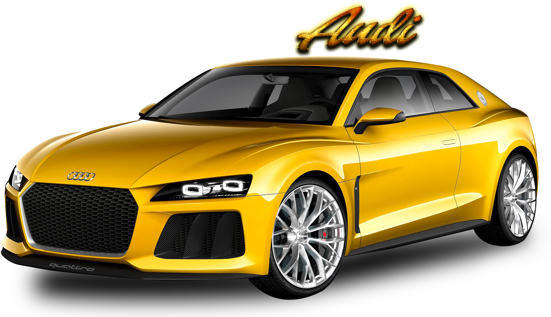 アウディ スポーツカー イエロー クワトロ 壁紙